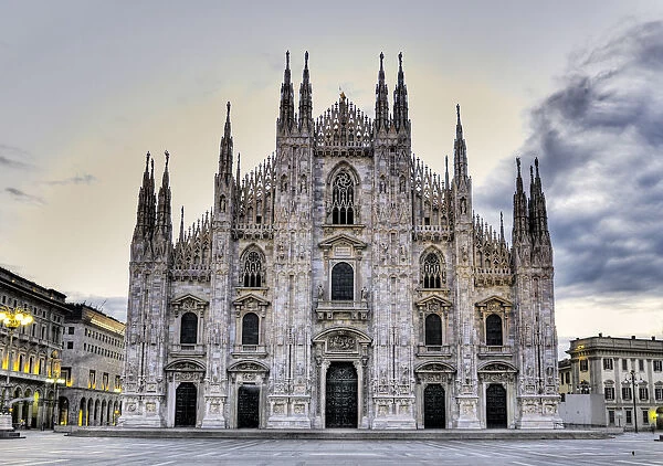 Early Morning On Il Duomo, Near Piazza Del Duomo, Milan, Italy