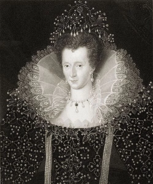 Elizabeth I, 1533-1603. Queen Of England. From The Book 'Gallery Of Portraits'Published London 1833