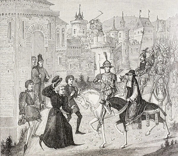 Entry Of Louis Viii King Of France And The Papal Legate Cardinal St. Angelo Into Avignon In 1226. The City Had Just Capitulated After A 3 Month Siege. From Military And Religious Life In The Middle Ages By Paul Lacroix Published London Circa 1880