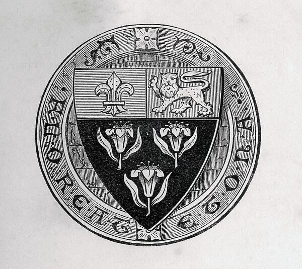Eton Shield Laid Over Roundel With School Motto Floreat Etona Or May Eton Flourish From Memoirs Of Eminent Etonians By Sir Edward Creasy Published London 1876