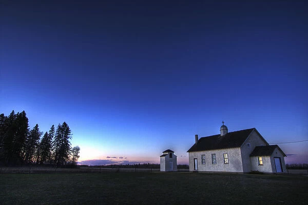 Farm House In Field At Sunset, Fort Saskatchewan, Alberta