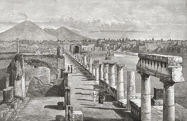 The Forum, Pompeii, Naples, Italy In The Late 19Th Century. From Italian Pictures Published 1895