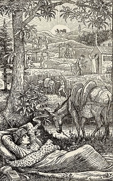 Frontspiece By Walter Crane ( 1845-1915) To The Book Travels With A Donkey In The Cevennes By Robert Louis Stevenson, Published London 1916