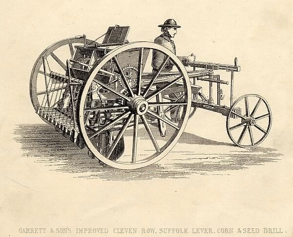 Garrett And Sons Improved Cleven Row, Suffolk Lever, Corn And Seed Drill