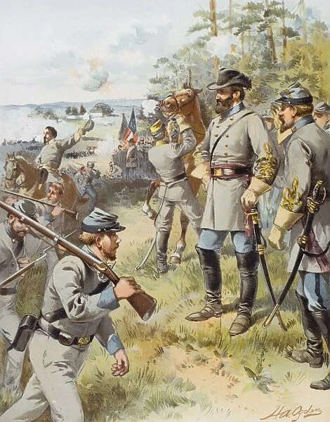 General Stonewall Jackson At The First Battle Of Bull Run August 17 1861 Artist H. A. Ogden