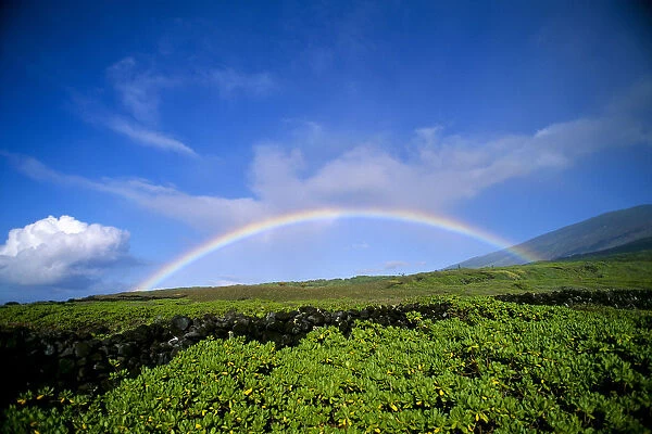 Hawaii, Maui, Rainbow Over Kaupo, B1453