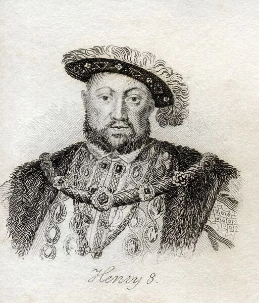 Henry Viii 1491-1547 King Of England From The Book Crabbs Historical Dictionary Published 1825