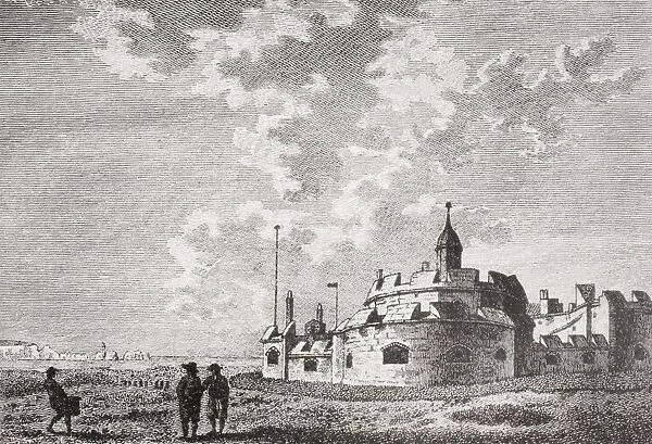 Hurst Castle Near Portsmouth, England, In 1773. Charles I Was Imprisoned Here Before His Trial. From Memoirs Of The Martyr King By Allan Fea Published 1905