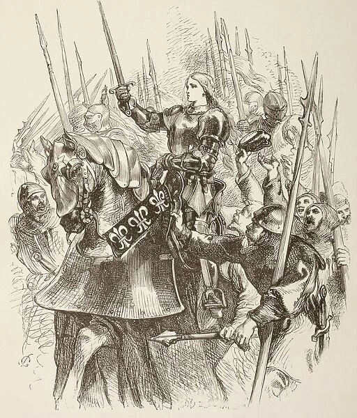 Illustration By Sir John Gilbert Of Joan La Pucelle, Or Joan Of Arc In King Henry Vi, Part I By William Shakespeare. From The Illustrated Library Shakspeare, Published London 1890