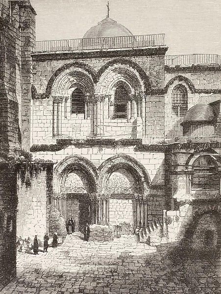 Jerusalem, Palestine. Church Of The Holy Sepulchre In The 19Th Century. From Military And Religious Life In The Middle Ages By Paul Lacroix Published London Circa 1880