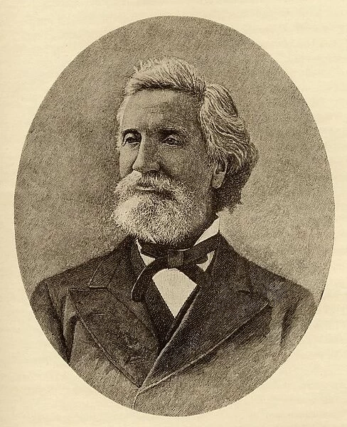 John Townsend Trowbridge, 1827-1916. American Author. From The Book The Masterpiece Library Of Short Stories, American, Volume 15'