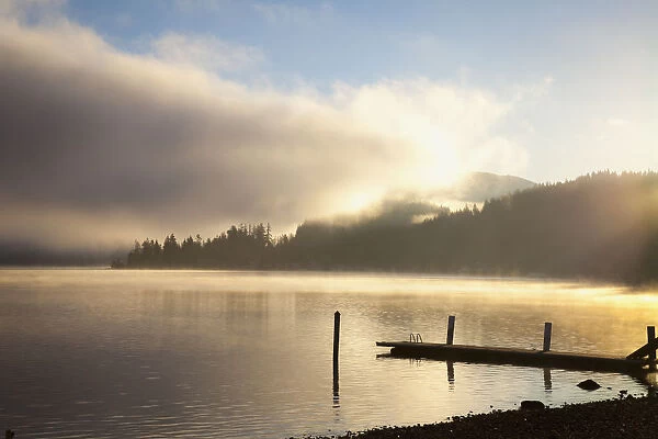 Lake Whatcom At Sunrise; Bellingham, Washington, United States Of America