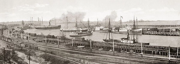 Los Angeles Harbour, San Pedro, Los angeles, California, United States of America, c. 1915. From Wonderful California, published 1915