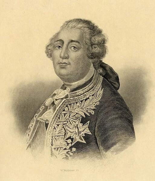 Louis Xvi, 1754-1793. King Of France 1774-1792. Engraved By W. Wellstood. From The Book 'Lady Jacksons Works Xi. The French Court And Society I'Published London 1899