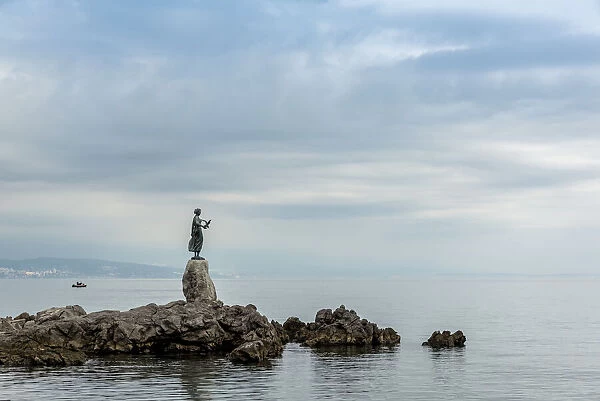 Maiden with the Seagull statue, Opatija, Primorje-Gorski Kotar County, Croatia