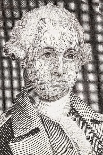 Mordecai Gist 1743-1792. General Commander During The American Revolutionary War. From The Book Gallery Of Historical Portraits Published C. 1880