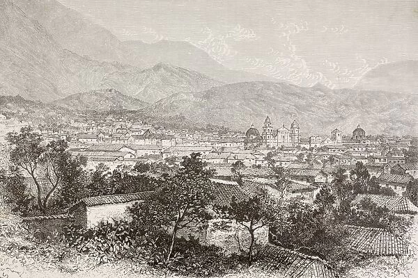Overall Views Of BogotAa, Colombia Circa 1880S. From A 19Th Century Illustration