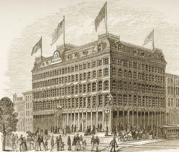 Public Ledger Building Philadelphia Pennsylvania In 1870S. From American Pictures Drawn With Pen And Pencil By Rev Samuel Manning Circa 1880