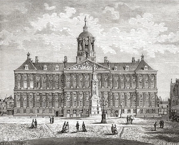 The Royal Palace, Dam Square, Amsterdam, The Netherlands In The 19Th Century. From Pictures From Holland By Richard Lovett, Published 1887