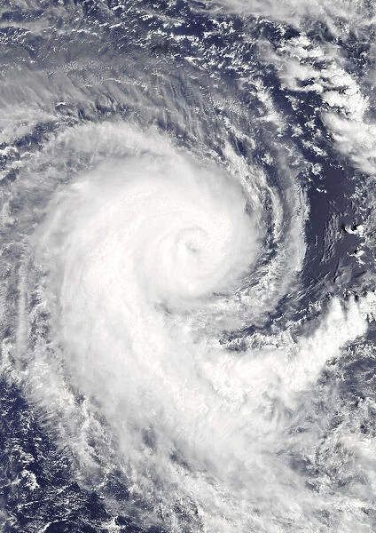 Satellite image of Tropical Cyclone Berguitta over Indian Ocean in 2018