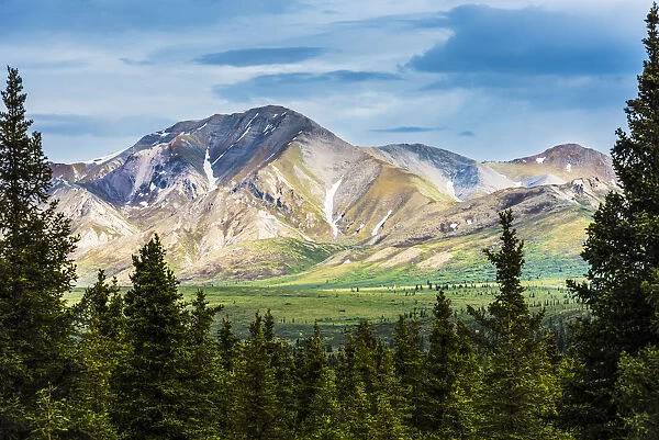 A Scenic View Of The Alaska Range In Denali National Park Near The Savage River On A Summer Day In South-Central Alaska; Alaska, United States Of America