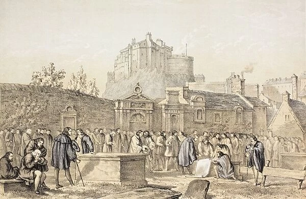 Signing The Covenant In Greyfriars Churchyard, Edinburgh, Scotland In 1638. From The Scots Worthies According To Howies Second Edition, 1781. Published 1879