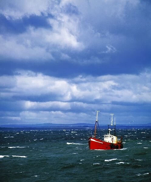 Skerries, Co Dublin, Ireland; Trawler Going To Harbour