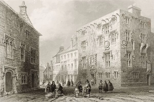 Street In Galway, Ireland. Drawn By W. H. Bartlett, Engraved By T. Higham. From 'The Scenery And Antiquities Of Ireland'By N. P. Willis And J. Stirling Coyne. Illustrated From Drawings By W. H. Bartlett. Published London C. 1841