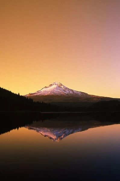 Sunset At Trillium Lake, Mt. Hood, Oregon, Usa