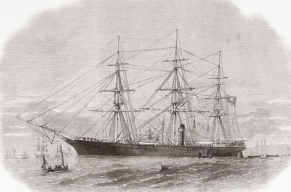 The surrender of the CSS Shenandoah on the River Mersey, Liverpool, England, November 6, 1865. From The Illustrated London News, published 1865