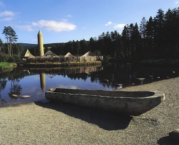 Ulster History Park, Co Tyrone, Ireland; Round Tower And Crannog