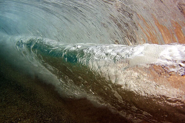 Underwater View Of A Breaking Wave; Hawaii, United States Of America