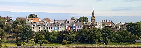 A View Of Colorful Buildings In A Village; Alnmouth Northumberland England