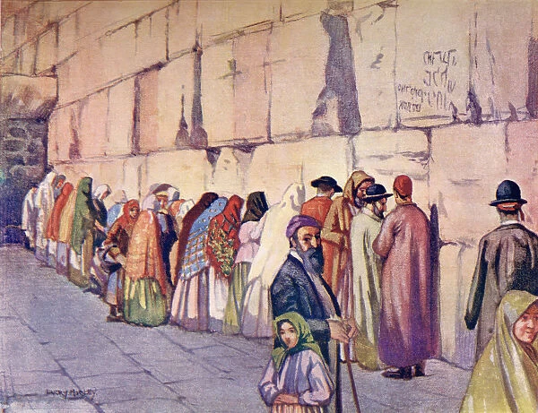 The Wailing Wall, Jerusalem, Palestine, Circa 1910. From A Book Of Modern Palestine By Richard Penlake Published C. 1910