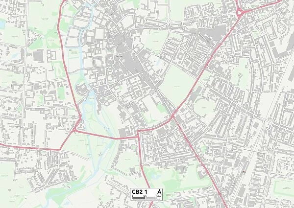Cambridge CB2 1 Map. Postcode Sector Map of Cambridge CB2 1