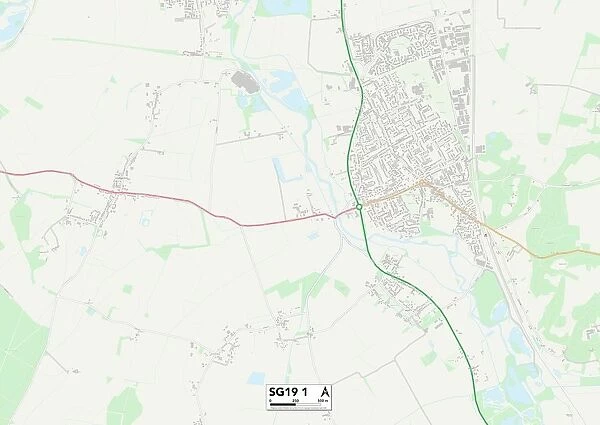 Central Bedfordshire SG19 1 Map