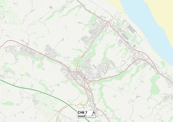 Flintshire CH8 7 Map
