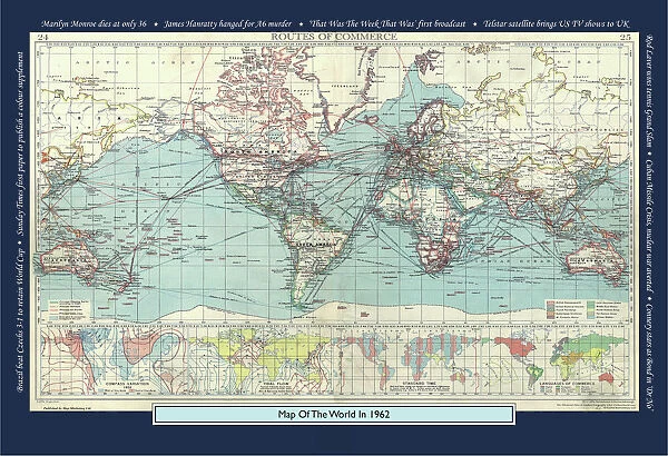 Historical World Events map 1962 UK version