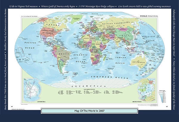 Historical World Events map 2007 US version