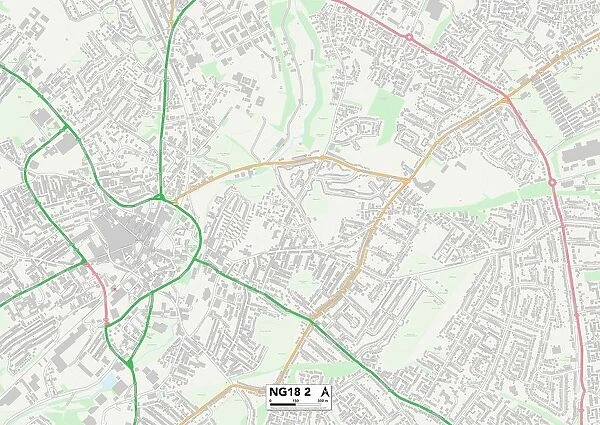 Mansfield NG18 2 Map