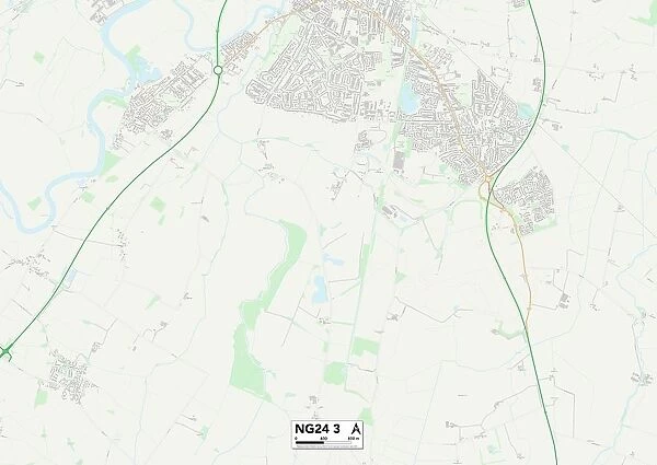 Newark and Sherwood NG24 3 Map