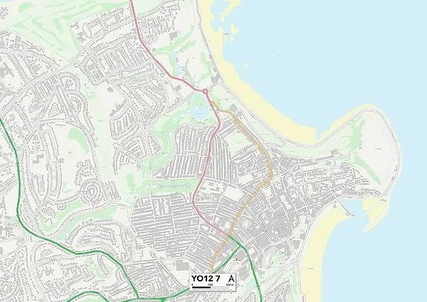 North Yorkshire YO12 7 Map
