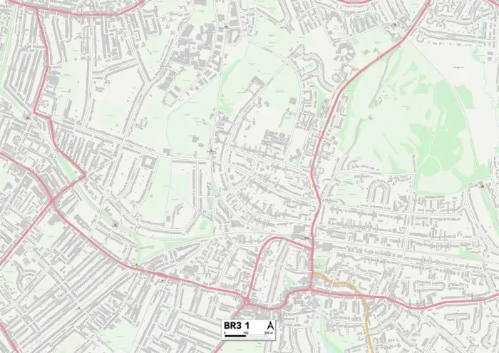 Framed Print : Bromley Street Print Map