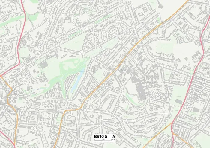 Framed Print : Bristol BS10 5 Print Map Sector Framed Print : Bristol BS10 5 Print Map Sector