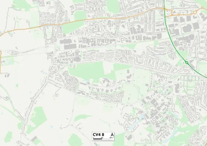 Framed Print : Coventry CV4 8 Print Map Sector Framed Print : Coventry CV4 8 Print Map Sector