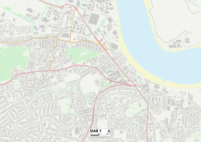 Framed Print : Bexley DA8 1 Print Map Postcode Sector Framed Print : Bexley DA8 1 Print Map Postcode Sector