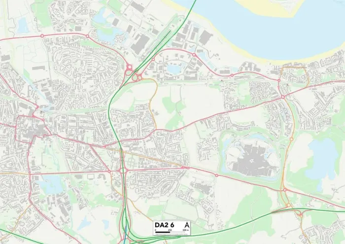 Framed Print : Dartford DA2 6 Print Map Sector Framed Print : Dartford DA2 6 Print Map Sector
