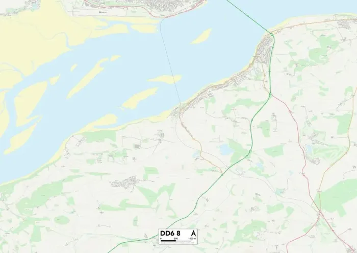 Framed Print : Fife DD6 8 Print Map Sector Framed Print : Fife DD6 8 Print Map Sector