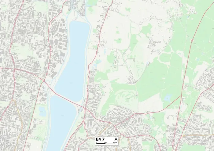 Framed Print : Waltham Forest E4 7 Print Map Sector Framed Print : Waltham Forest E4 7 Print Map Sector