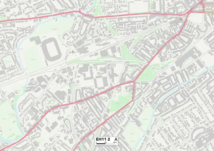 Framed Print : Edinburgh EH11 2 Print Map Sector Framed Print : Edinburgh EH11 2 Print Map Sector